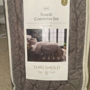 Threshold Bouclé Comforter Set - Taupe Gray